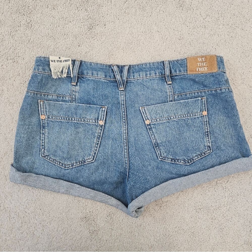 NWT We The Free FP | Beginners Luck Slouch Shorts Button Fly Denim, Womens 31 - Picture 6 of 7